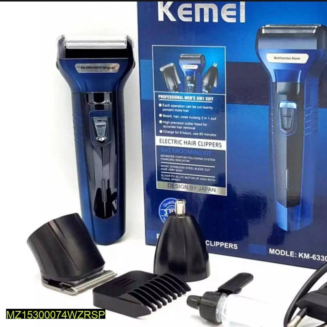 KEMEI 3 In 1 Rechargeable Electric Men,s Shaver - Ashiyna Shopping Mall